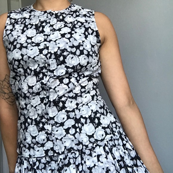 {Vintage} Floral Two Piece Top & Skirt Set - Picture 2 of 8